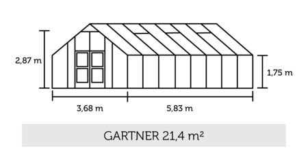 Juliana Gartner - 21,40 m2 antracit/sort 10 mm polycarbonat