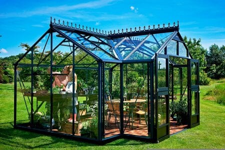 Juliana Orangeri - 15,10 m2 antracit/sort 3 mm hærdet glas i hele baner