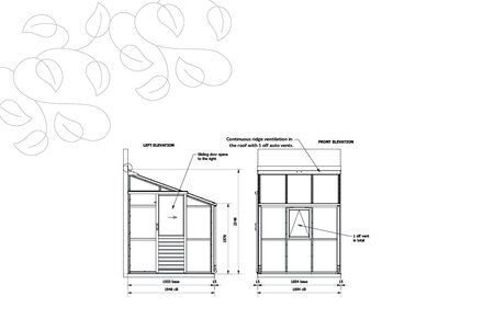 Classic Lean To Six - 3 Panel - Dør Venstre Side