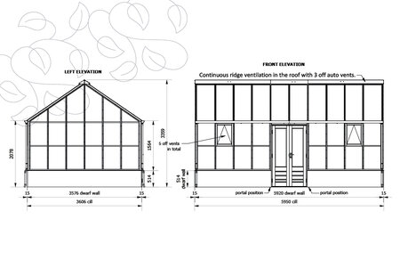 Classic Planthouse 'Twelve' - 10 Paneel - Niedrige Mauer