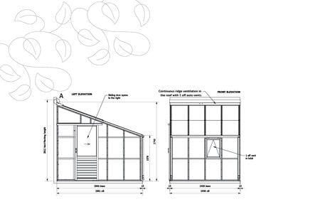 Classic Lean To 'Ten' By   4 Panel - Door End Left