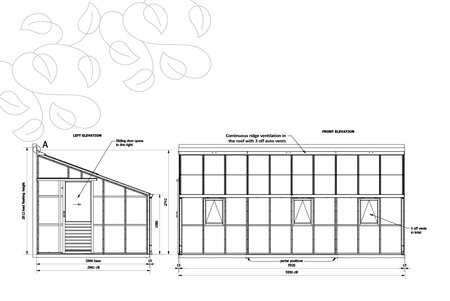 Classic Lean To 'Ten' By 10 Panel - Door End Left