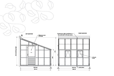 Classic Lean To 'Ten' By   5 Panel - Door End Left