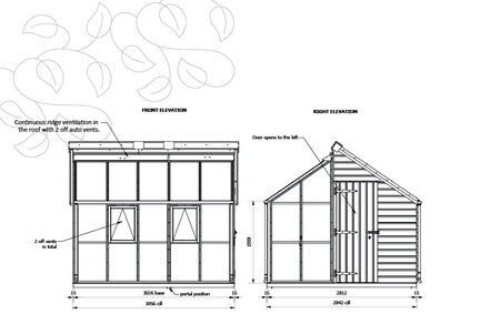 Classic Grow & Store -   5 Paneel - Schuppen Rechts