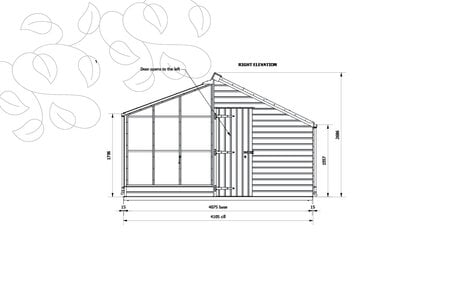 Classic Grand Grow & Store - 8 Panel - Skur Højre