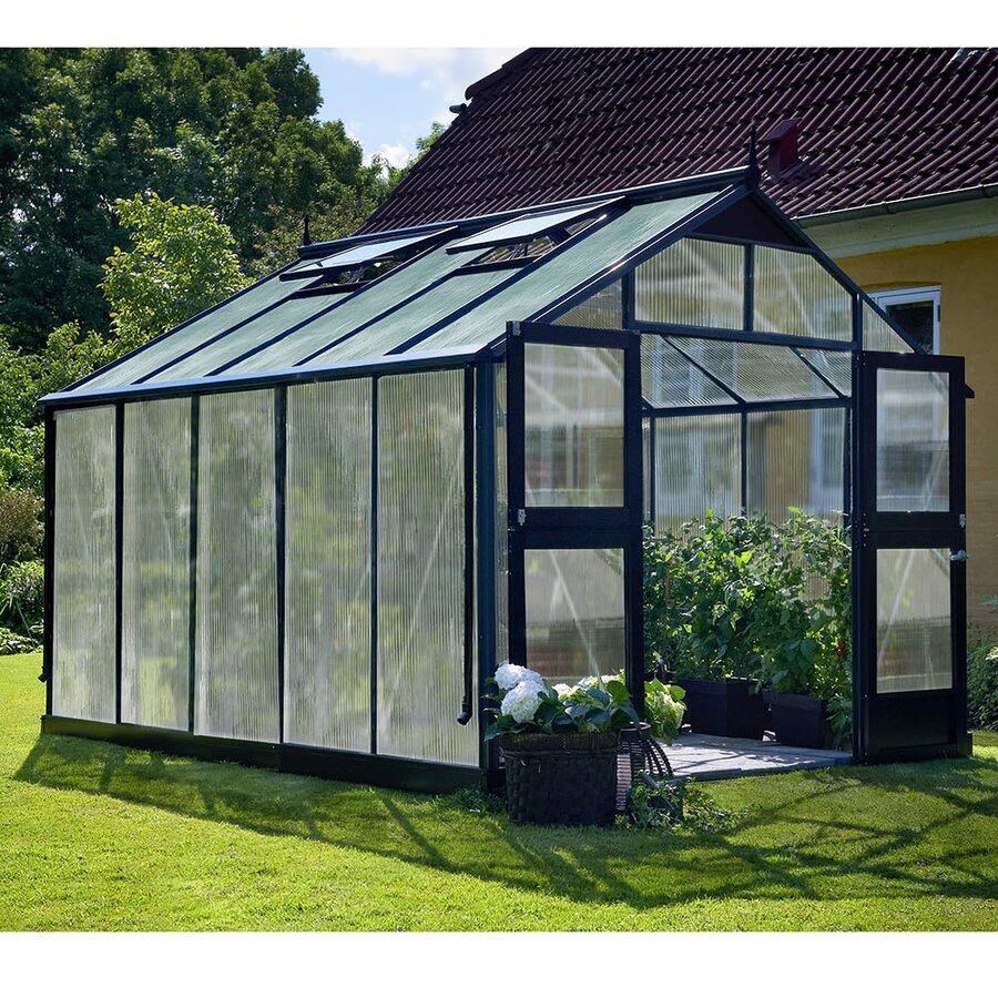 Juliana Premium - 10,9 m2 antracit/sort 10 mm polycarbonat