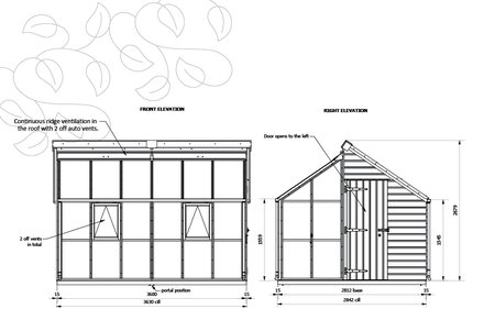 Classic Grow & Store -   6 Paneel - Schuppen Rechts