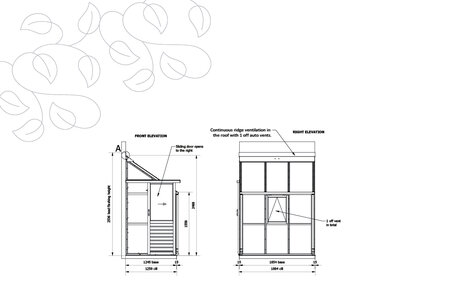 Classic Lean To Baby Four - 3 Paneel - Tür Links Seite