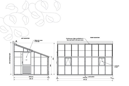 Classic Lean To 'Ten' By   8 Panel - Door End Left