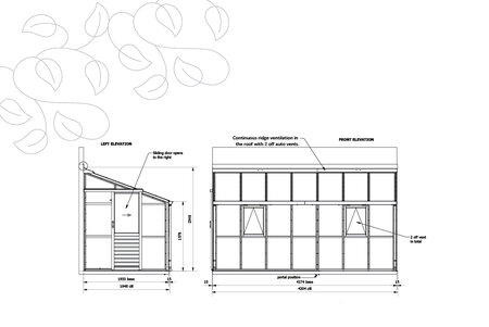 Classic Lean To Six - 7 Panel - Dør Venstre Side