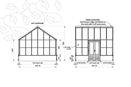 Classic Planthouse 'Twelve' - 6 Panel - Mur