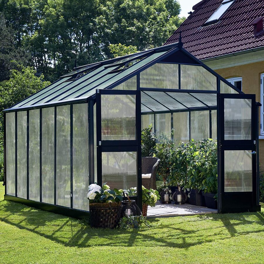 Juliana Premium - 13,0 m2 antracit/sort 10 mm polycarbonat