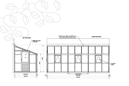 Classic Lean To Six - 9 Panel - Dør Venstre Side