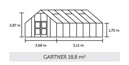 Juliana Gartner 18,8 alu/black 3 mm toughened glass