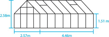 Halls Magnum - 11,5 grøn 3 mm delt glas