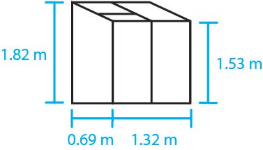 Halls Altan - 0,9 grøn 3 mm delt glas