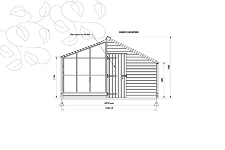 Classic Grand Grow & Store - 9 Panel - Skur Højre