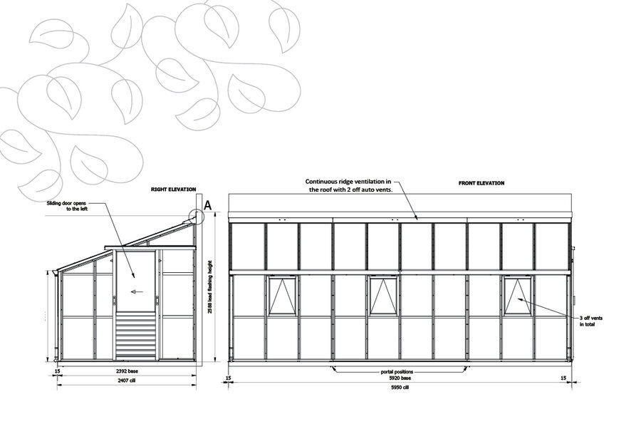 Classic Lean To 'Eight' - 10 Panel - Door end right