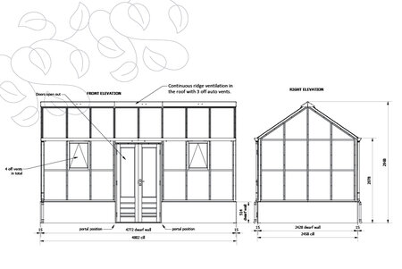 Classic Planthouse 'Eight' By   8 Panel - Low Wall