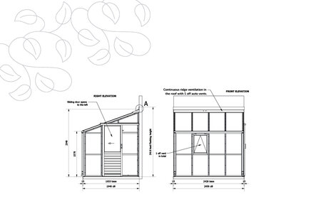 Classic Lean To Six - 4 Panel - Dør Højre Side