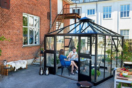 Juliana Oase - 8,80 m2 antracit/sort 3 mm hærdet glas i hele baner