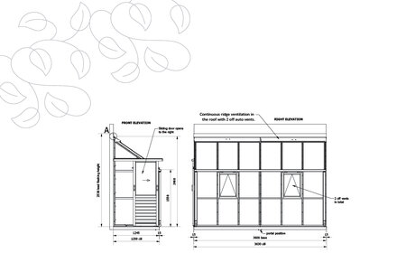 Classic Lean To Baby Four - 6 Paneel - Tür Links Seite