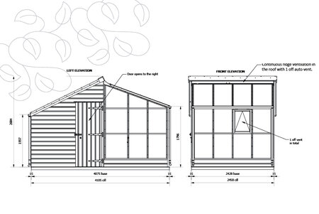 Classic Grand Grow & Store - 4 Panel - Skur Venstre