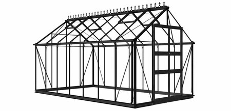 Halls Cotswold Blockley - 11,3 sort 3mm hærdet glas i hele baner