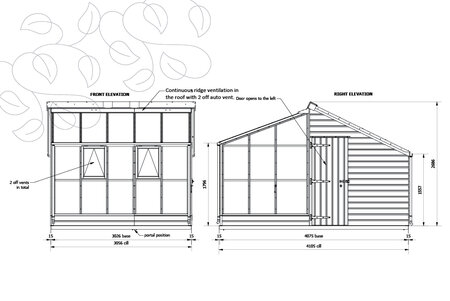 Classic Grand Grow & Store -   6 Paneel - Schuppen Rechts