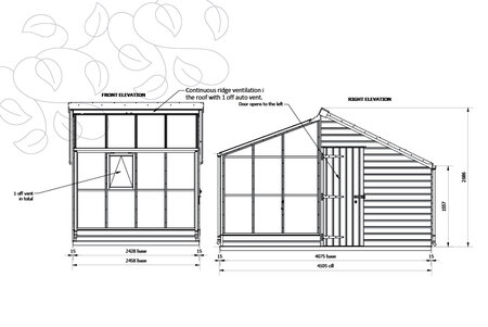 Classic Grand Grow & Store -   4 Paneel - Schuppen Rechts