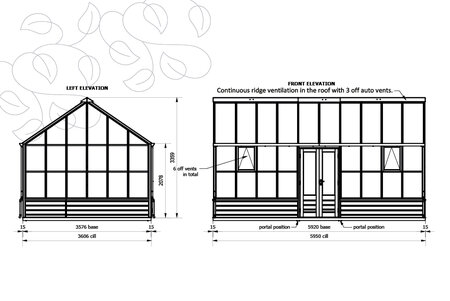 Classic Planthouse 'Twelve' By 10 Panel - Cedar Base Boards