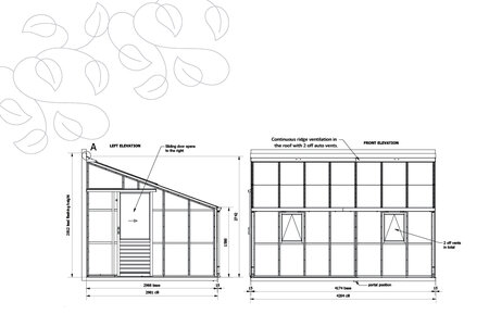 Classic Lean To 'Ten' By   7 Panel - Door End Left