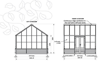 Classic Planthouse 'Twelve' By   6 Panel - Cedar Base Boards