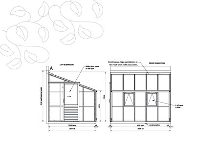 Classic Lean To 'Eight' - 5 Panel - Door end left