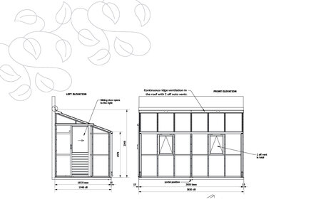 Classic Lean To Six - 6 Panel - Door End Left