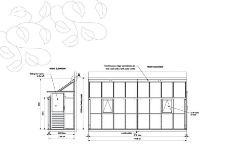 Classic 'Lean-To Baby Four' - 8 Panel - Door End Right