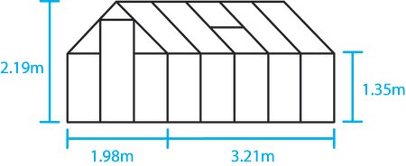 Halls Qube - 6,4 sort 3 mm hærdet glas i hele baner