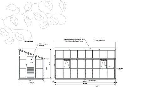 Classic Lean To Six - 8 Panel - Dør Venstre Side