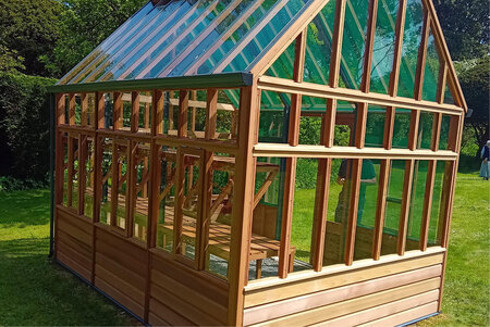 Rhs Planthouse 'Wisley' By   9 Panel - Cedar Base Boards