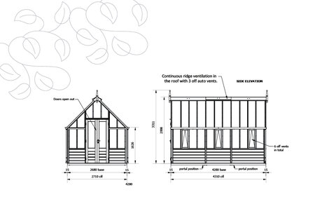 Rhs 'Wisley' - 11 Panel - Cedar base boards