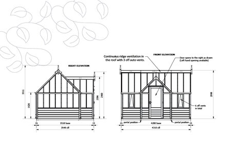 Rhs 'Portico' - 11 Panel - Cedar Base Boards