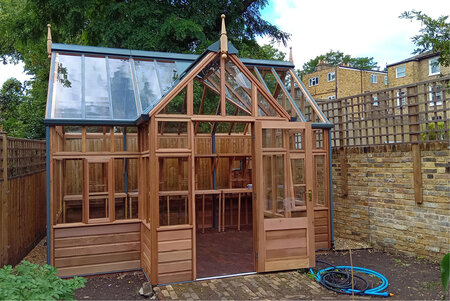 Rhs Planthouse 'Portico' By 11 Panel - Cedar Base Boards