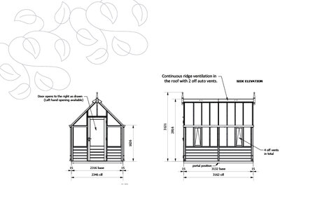 Rhs Hyde Hall - 8 Panel - Cedar base boards