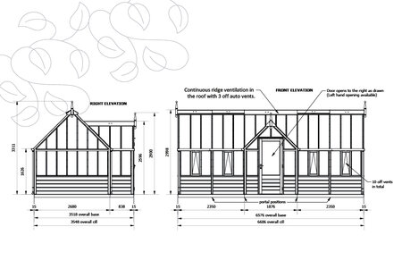 Rhs 'Portico' - 17 Panel - Cedar Base Boards