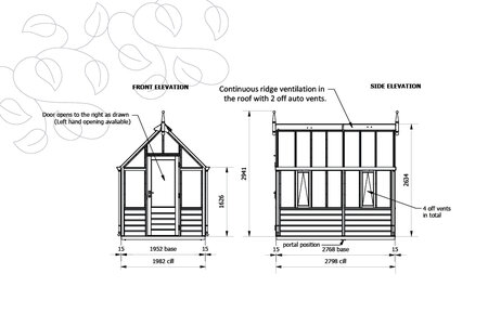 Rhs 'Rosemoor' By   7 Panel - Cedar Base Boards