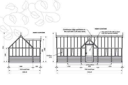 Rhs 'Portico' - 19 Panel - Cedar Base Boards