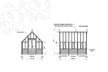 Rhs 'Wisley' By   9 Panel - Cedar Base Boards