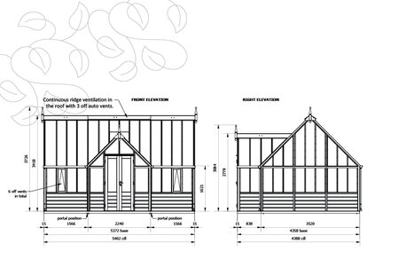 Rhs Grand Portico - 14 Panel - Cedar base boards