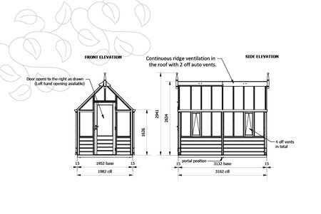 Rhs 'Rosemoor' By   8 Panel - Cedar Base Boards