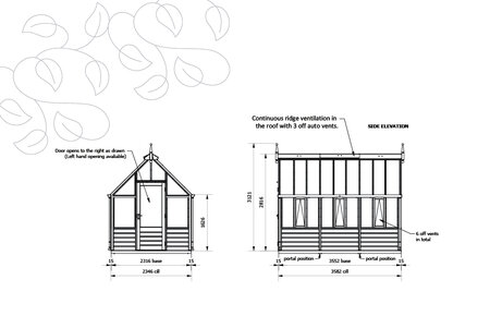 Rhs Hyde Hall - 9 Panel - Cedar base boards